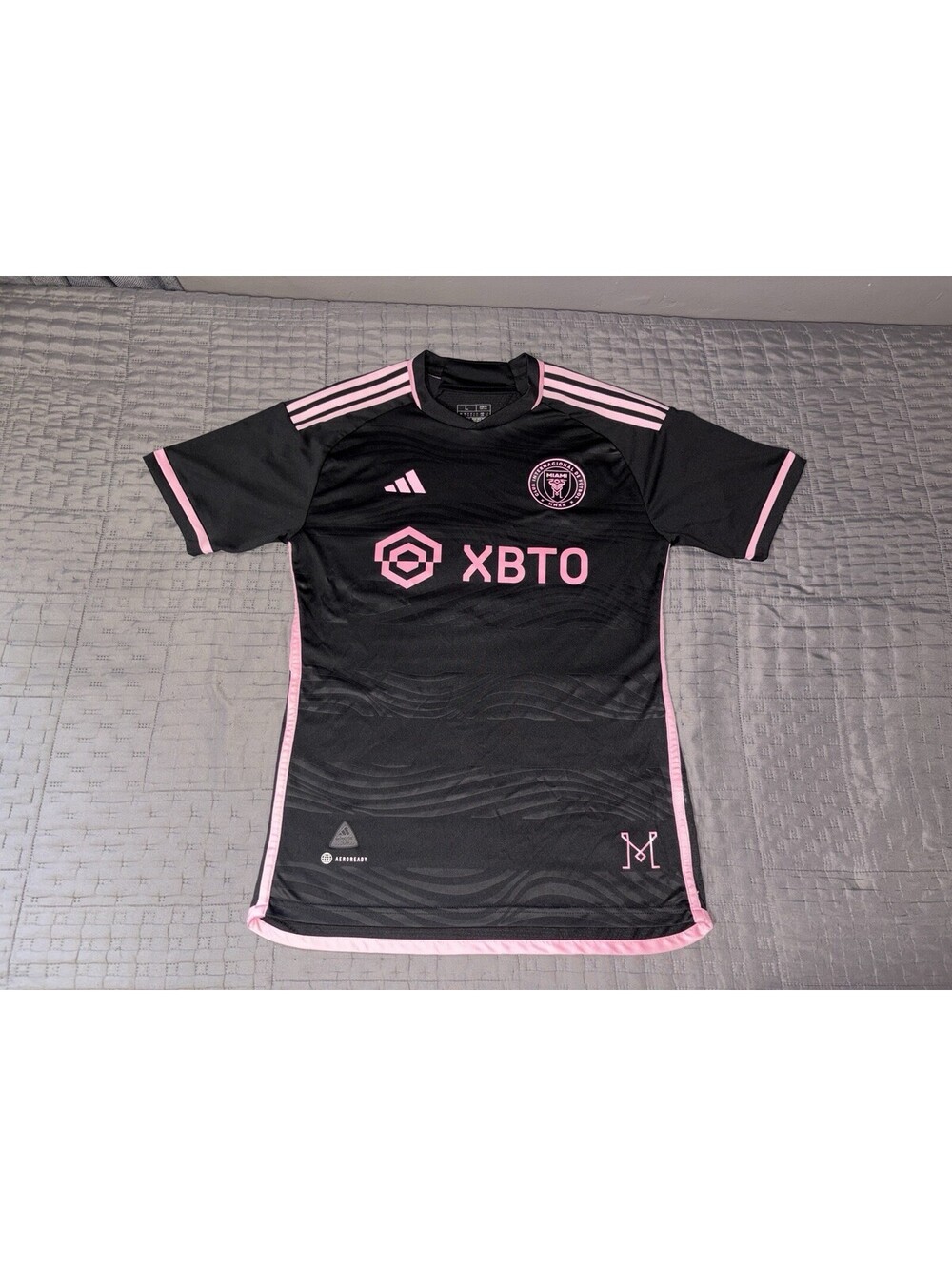 adidas Inter Miami CF Lionel Messi #10 Black/Pink Aeroready Soccer Jersey Men L